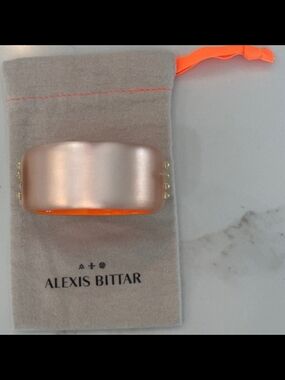 Alexis Bittar Rose Gold and Bright Orange LUCITE Cuff! NWOT! PERFECT FOR SPRING!
